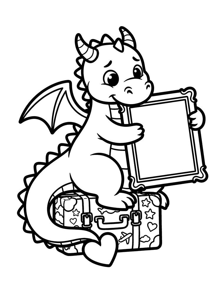 Coloring page: Wisty, the dragon for Missing someone.