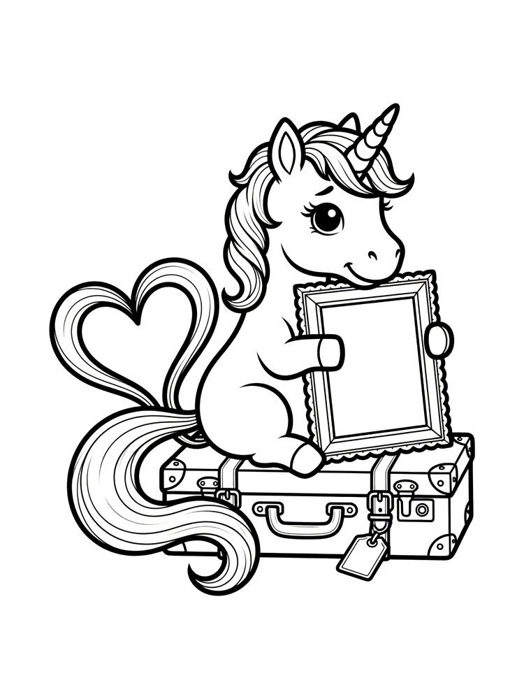 Coloring page: Wisty, the unicorn for Missing someone.